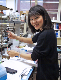 Student working in Gust’s lab