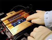 A newly designed solar cell ready for testing