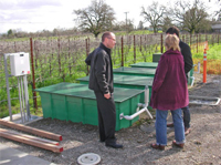 Dr. Wiek exploring a sustainable wine production system in Sonoma County, CA