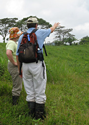 Dr. Kinzig assesses Panama ecosystems with a colleague from the Smithsonian Tropical Research Institute