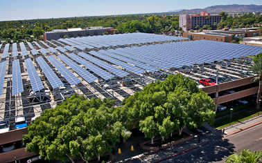 Solar Panels covering Car Garage