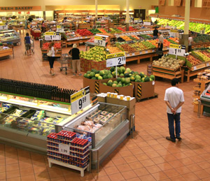 Produce Section in Supermarket
